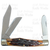 c. 2000 Rigid USA (S&M) Amber Carved Stag Bone Large Stockman