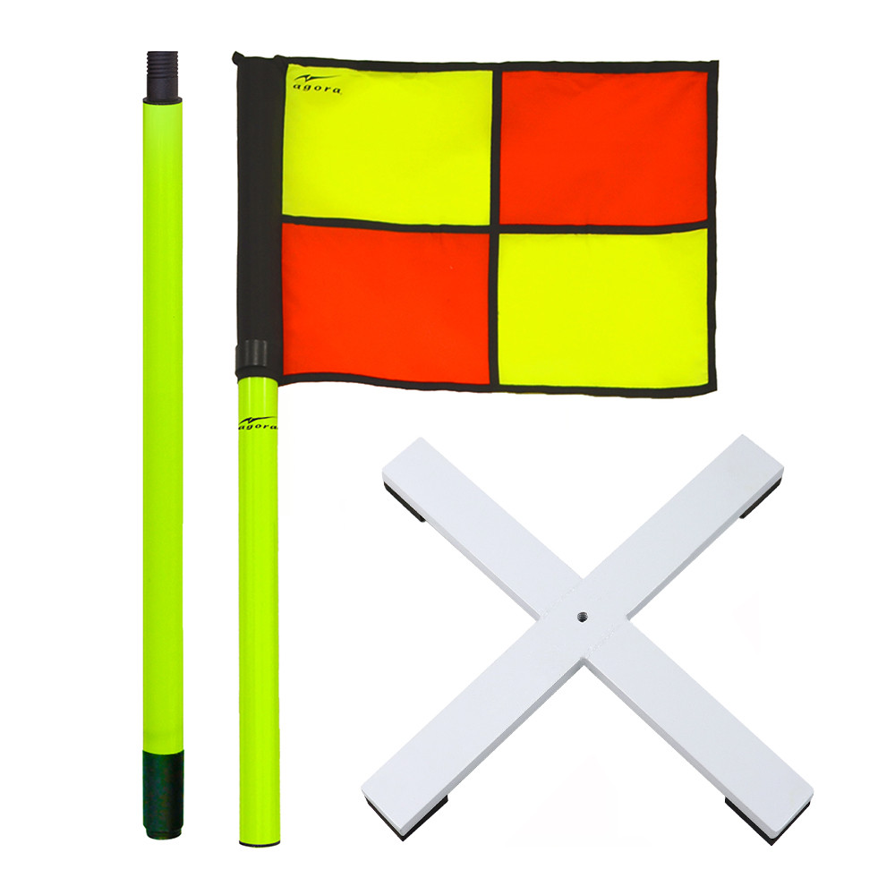 AGORA Pro Line Turf Soccer Corner Flags Set of 4