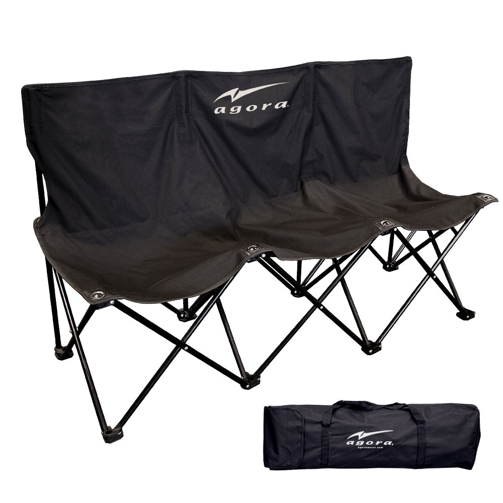 AGORA 3-Seater Portable Bench with Backrest