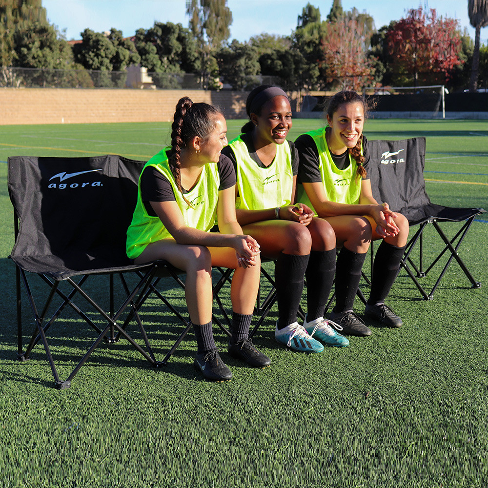 AGORA 6-Seat Portable Folding Team Bench for Soccer & More