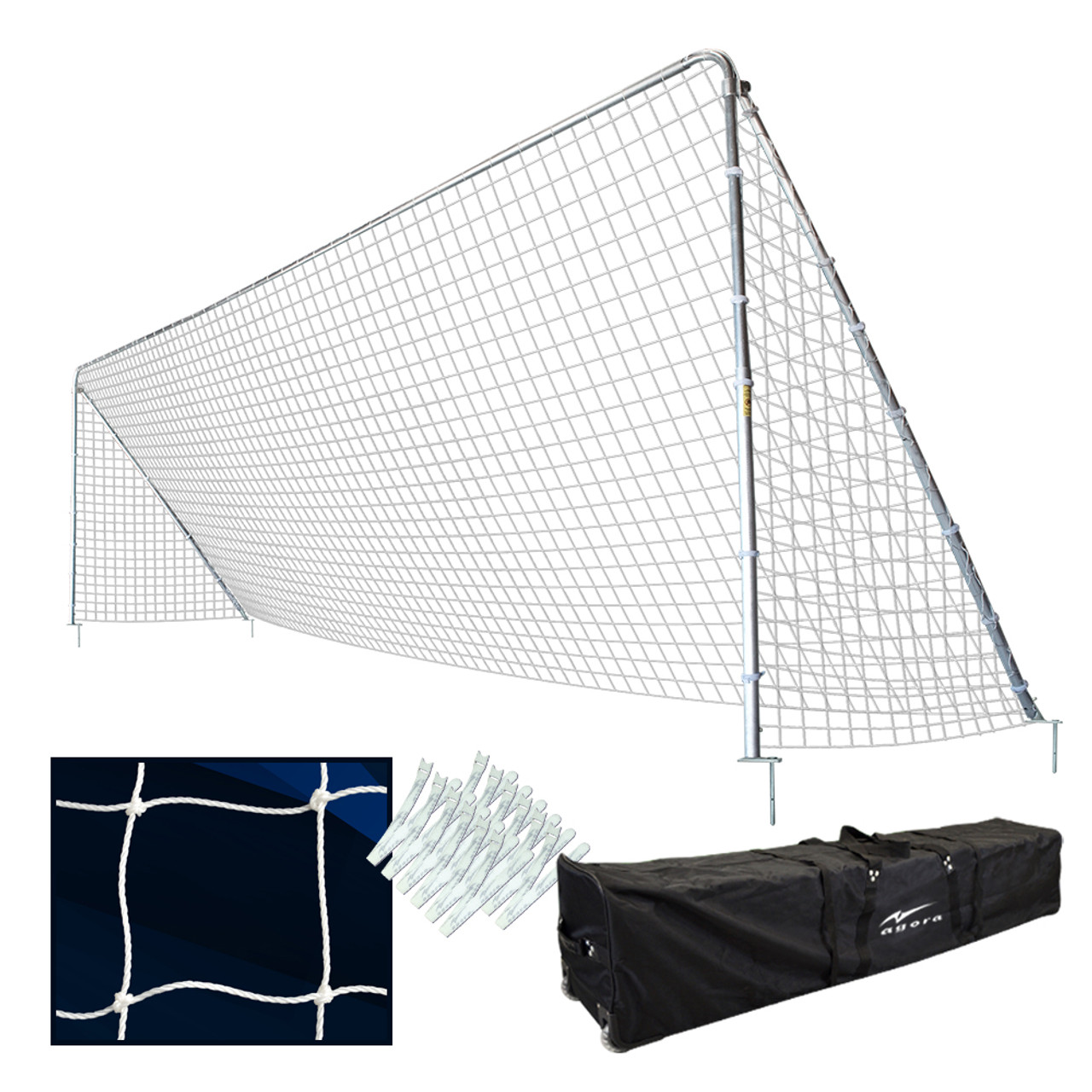 Shootout 4 square aluminum permanent/semi permanent soccer goals