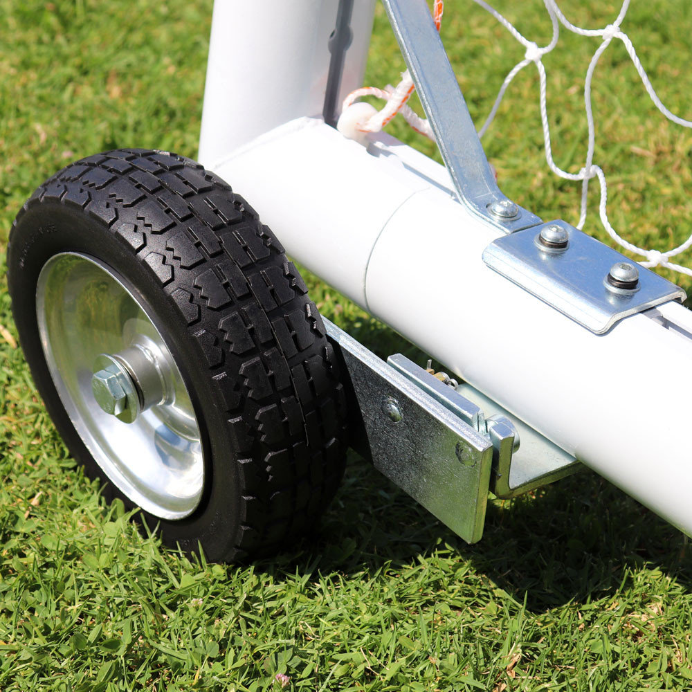 AGORA Heavy Duty PU Tire Wheels For Stadium Pro & Euro Pro Soccer Goals | Set Of 2 With Rotating Bracket For Easy Moving