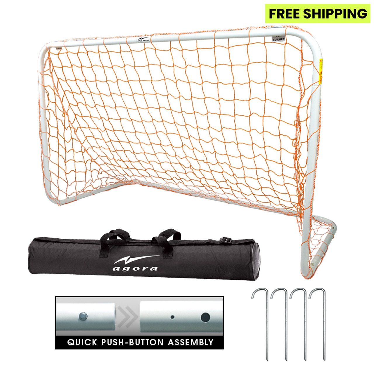 ★GOAL STUDIO★ GB PRO CLOGBROWN G4XSL401 4x6 Portable Soccer Goal | Small Sided Soccer Goal | Sator