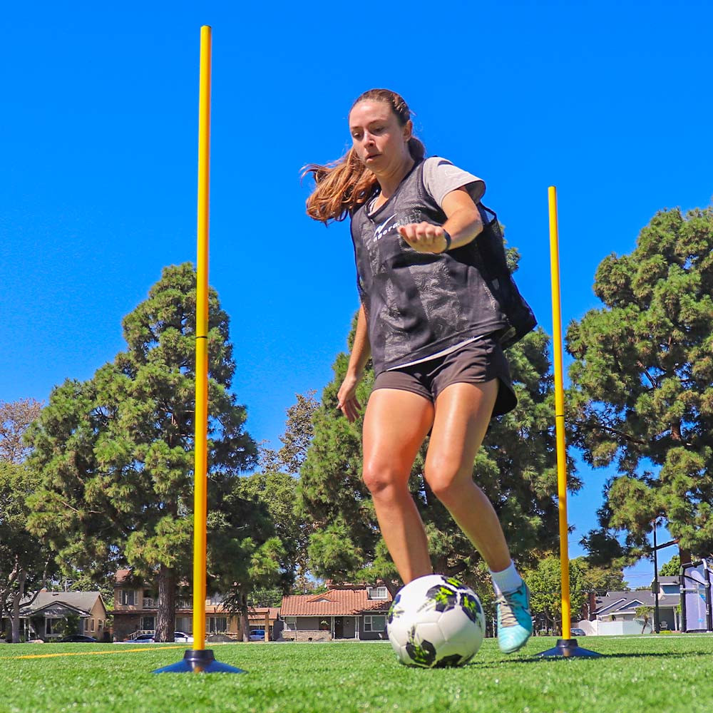 AGORA 5' Club Speed Poles & Weighted Base Set | Sator Soccer