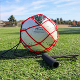 Soccer Ball Bungee Trainer Net Kicker fits soccer ball sizes 3, 4, and 5