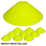 Large Jumbo Soccer Cones in bright neon yellow