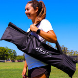 Includes carrying bag easy hauling on and off the pitch