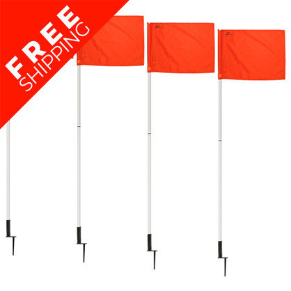 AGORA Hardground Soccer Corner Flags - Set of 4