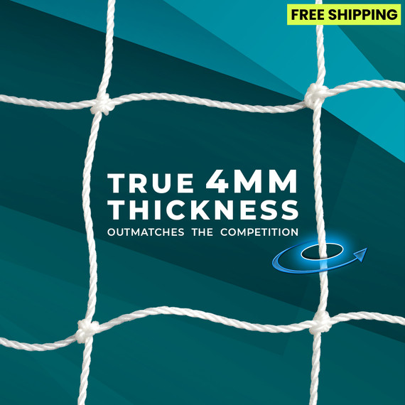 3mm Net for 6.5x18.5 Goals with Depth