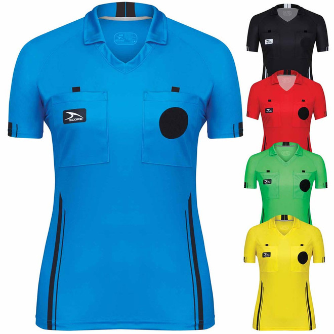 SCORE Women's Play On Match Soccer Referee Jersey - Short Sleeves