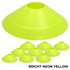 Soccer Practice Cones in bright neon yellow