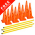 AGORA Hurdle Cone Set - 8 Cones and 4 Poles