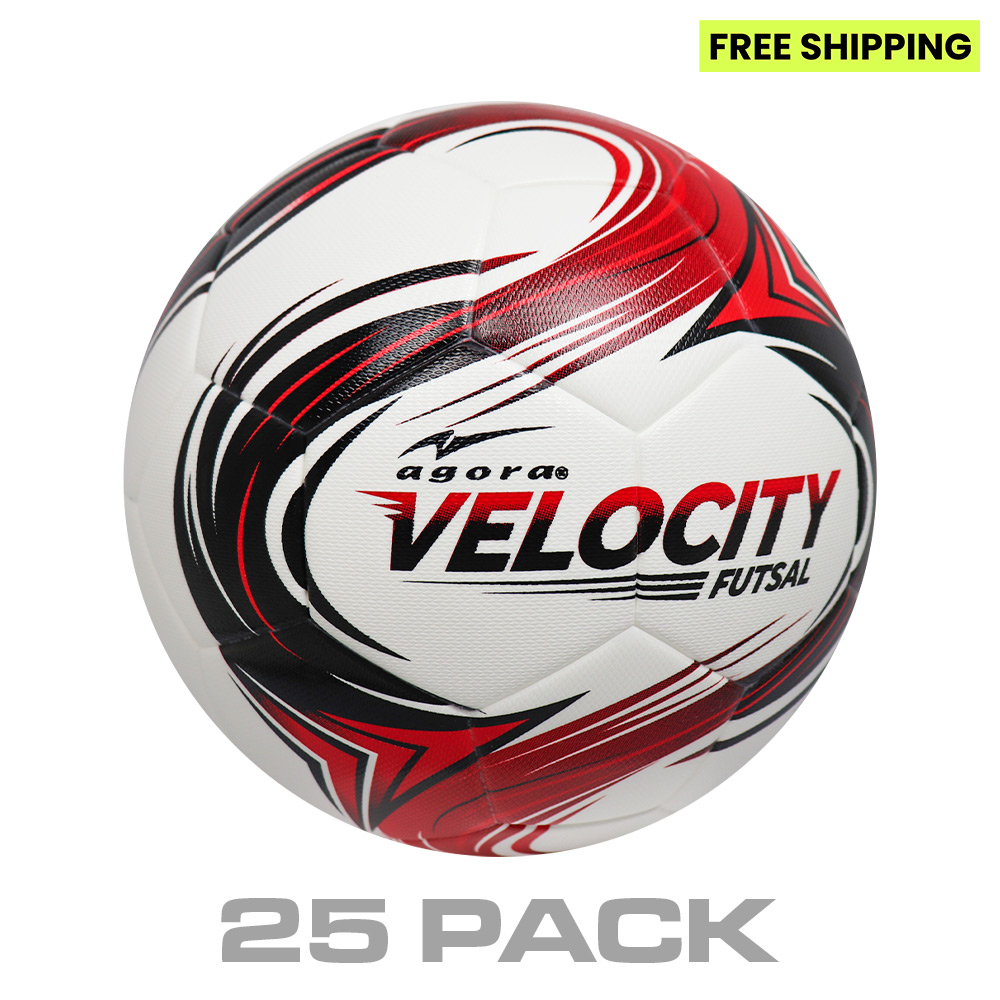 AGORA Velocity Futsal Ball Pack - 25 Balls with Bag