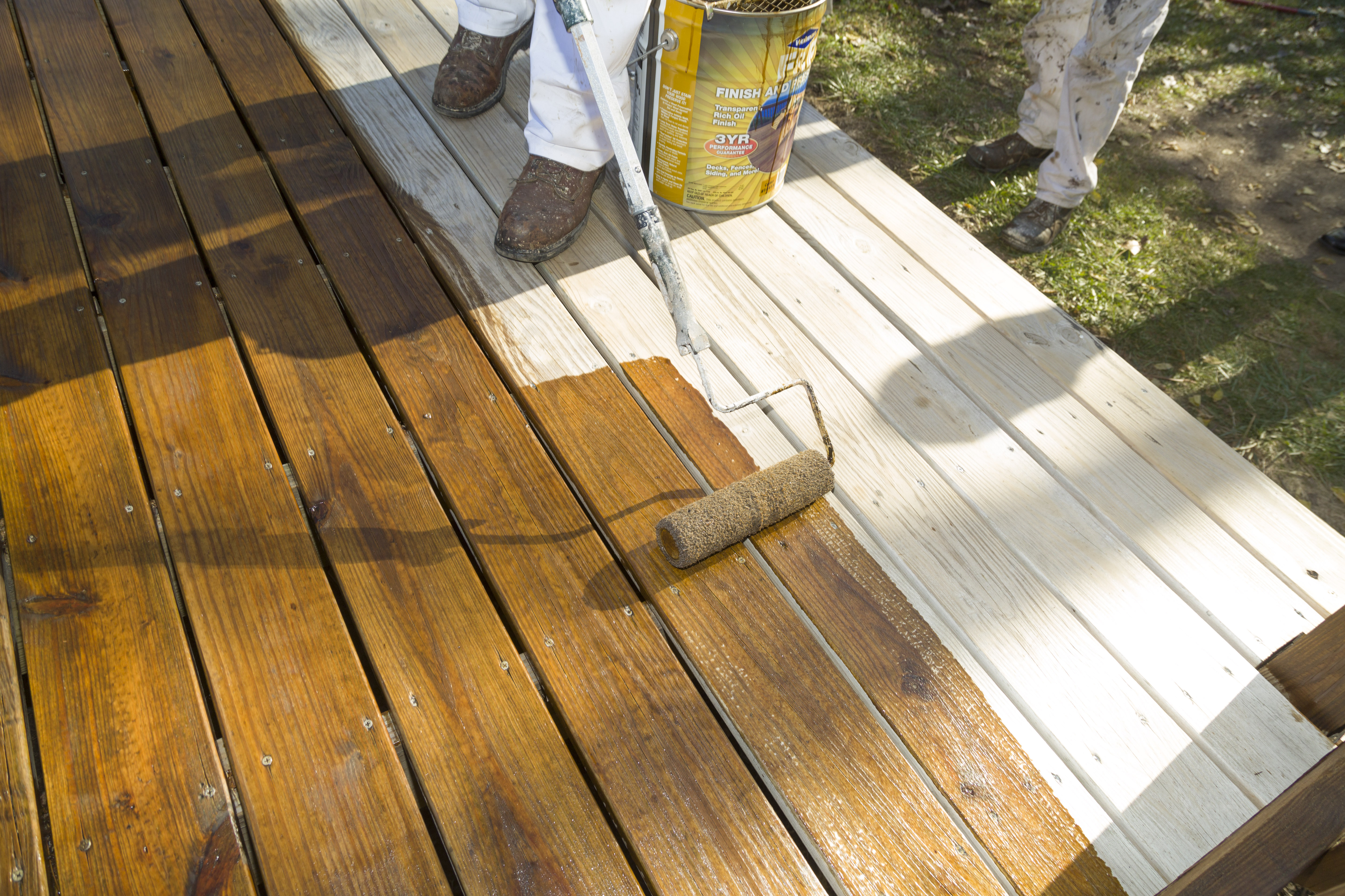 Deck Staining In Progress