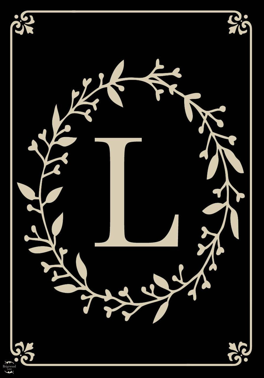 Classic Monogram Letter L Double-Sided House Flag - Briarwood Lane ...