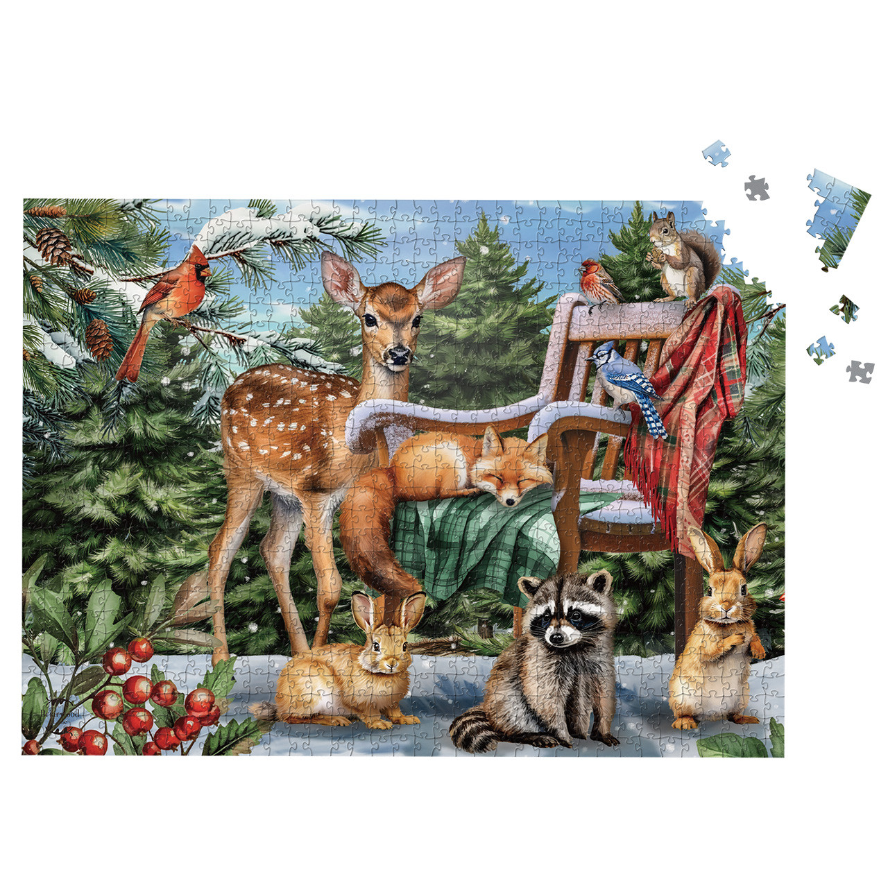Snow Day Friends 1000 Piece Jigsaw Puzzle - Briarwood Lane