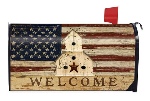 Americana Welcome Large Mailbox Cover