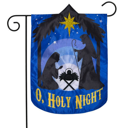 O, Holy Night Christmas Applique Garden Flag
