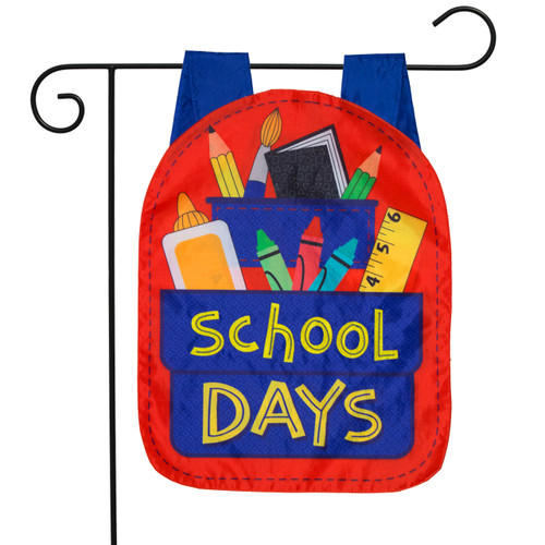 School Days Fall Applique Garden Flag