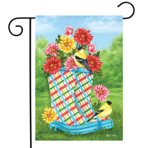 Boots and Blooms Garden Flag