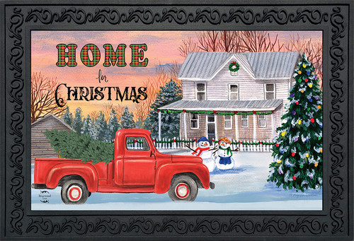 Home for Christmas Pickup Doormat