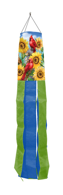 Cardinals and Sunflowers Windsock
