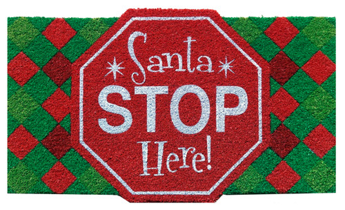 Santa Stop Here Coir Doormat 18 x 30