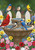 Birdbath Gathering Garden Flag