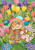 Spring Rabbit House Flag