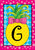 Pineapple Monogram Letter G Garden Flag