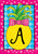 Pineapple Monogram Letter A Garden Flag