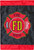 Fire Department Applique & Embroidered Garden Flag