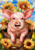 Happy Piglet Garden Flag