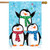 Winter Penguins House Flag