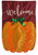 Welcome Pumpkin Applique House Flag
