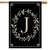 Classic Monogram Letter J Double-Sided House Flag
