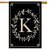 Classic Monogram Letter K Double-Sided House Flag