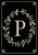 Classic Monogram Letter P Double-Sided House Flag