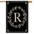 Classic Monogram Letter R Double-Sided House Flag