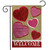 Hearts Burlap Garden Flag