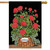 Welcome Geraniums House Flag