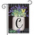 Farmhouse Monogram Letter C Garden Flag