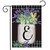 Farmhouse Monogram Letter E Garden Flag