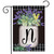 Farmhouse Monogram Letter N Garden Flag