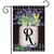 Farmhouse Monogram Letter R Garden Flag
