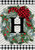 Winter Wreath Monogram Letter H Garden Flag
