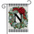 Winter Wreath Monogram Letter N Garden Flag