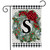 Winter Wreath Monogram Letter S Garden Flag