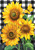 Checkered Sunflowers Garden Flag