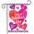 Valentine's Watercolor Hearts Garden Flag